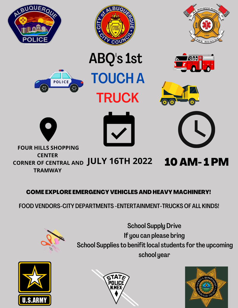 Touch A Truck at Four Hills Shopping Center on Saturday, July 16 Touch A Truck at Four Hills Shopping Center on Saturday, July 16