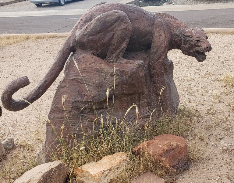 'Stalking Her Prey' Alamosa Park Statue