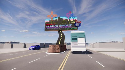 East Gateway Neon Option 1 during daytime.