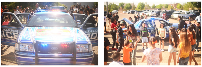 APD Lowrider Cruiser and crowds gathered to see it