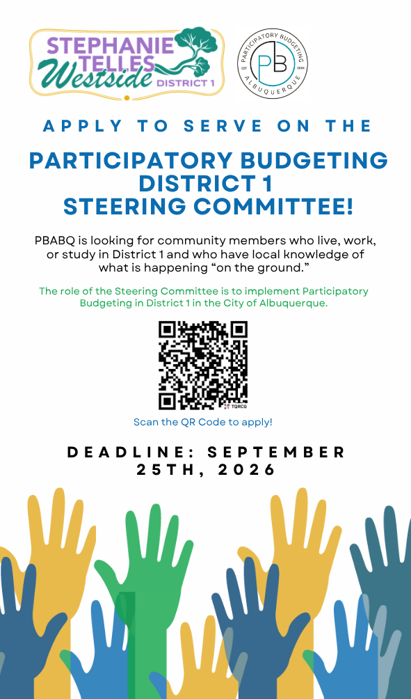 District 1 Participatory Budgeting Steering Committee Flier