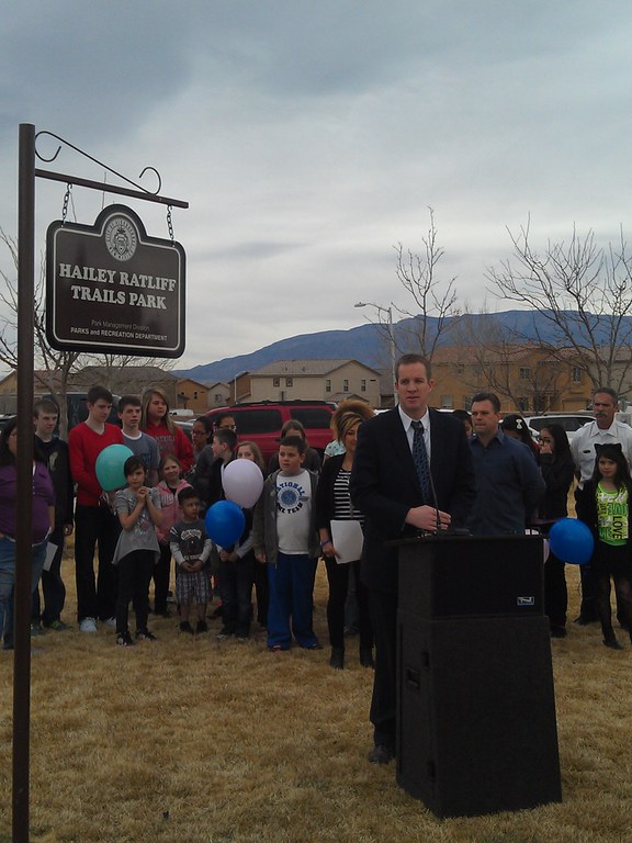 Hailey Ratliff Trails Park Dedication Picture