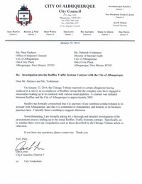 Request for Investigation of Redflex Letter Image Request for Investigation of Redflex Letter Image
