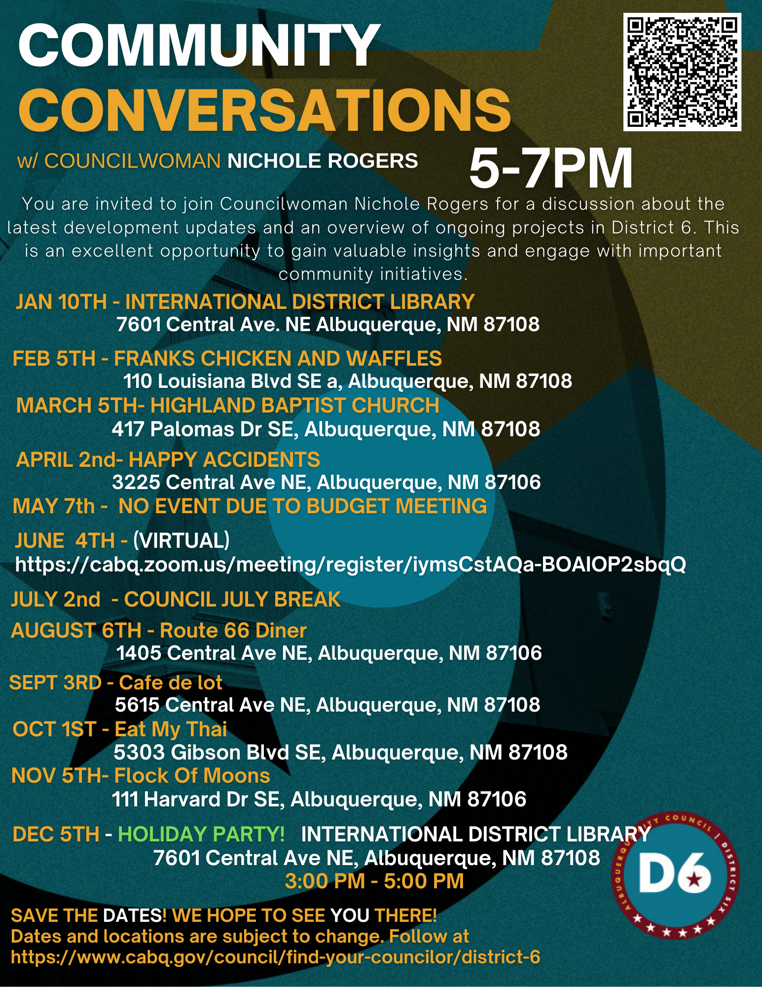 Councilor Nichole L. Rogers releases the 2026 "Community Conversations"