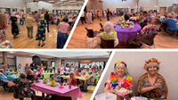 Councilor Champine shares photos from the Bear Canyon Senior Center and Friends for an Indoor Luau!
