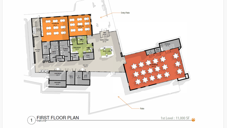 Architectural rendering of the Cibola Loop Multigenerational Center first floor