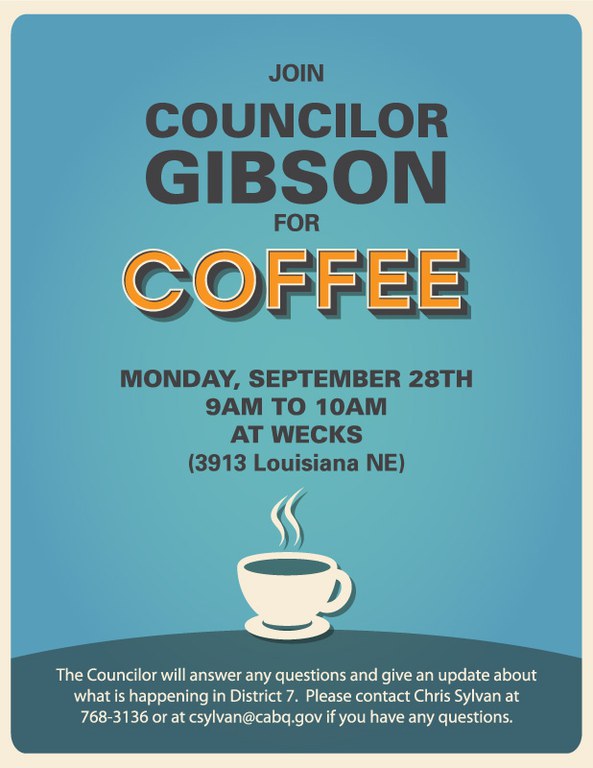 District 7 Coffee with the Councilor Sept