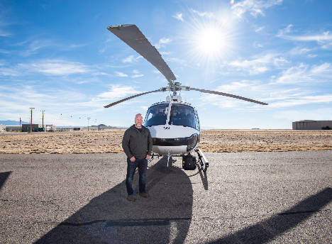 Counclor Champine with Albuqurque Police Department Helicopter