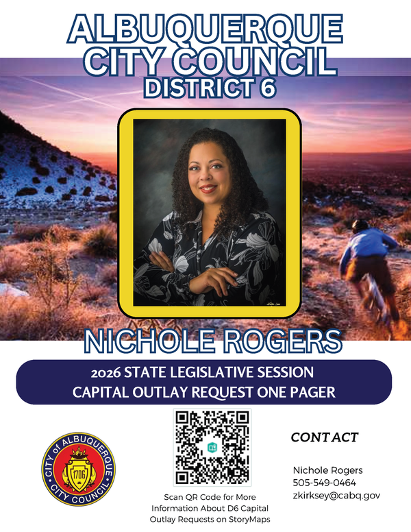 One page with link to the Councilor's 2026 Capital Outlay Request for the 2026 State Legislative Session