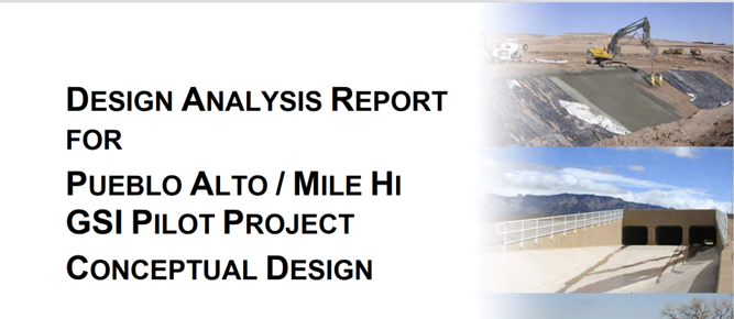 Pueblo Alto and Mile Hi Stormwater Design Analysis Tile