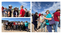 Mayor Tim Keller, District 9 Councilor  Renée Grout, and Bernalillo County District 5 Commissioner Eric Olivas at Grand Opening of the Route 66 Open Space