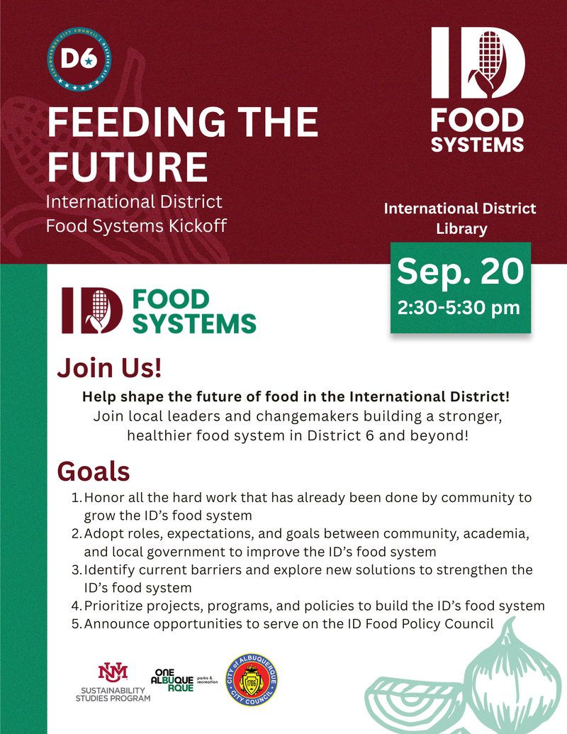International District Food Systems Kick-Off Flyer