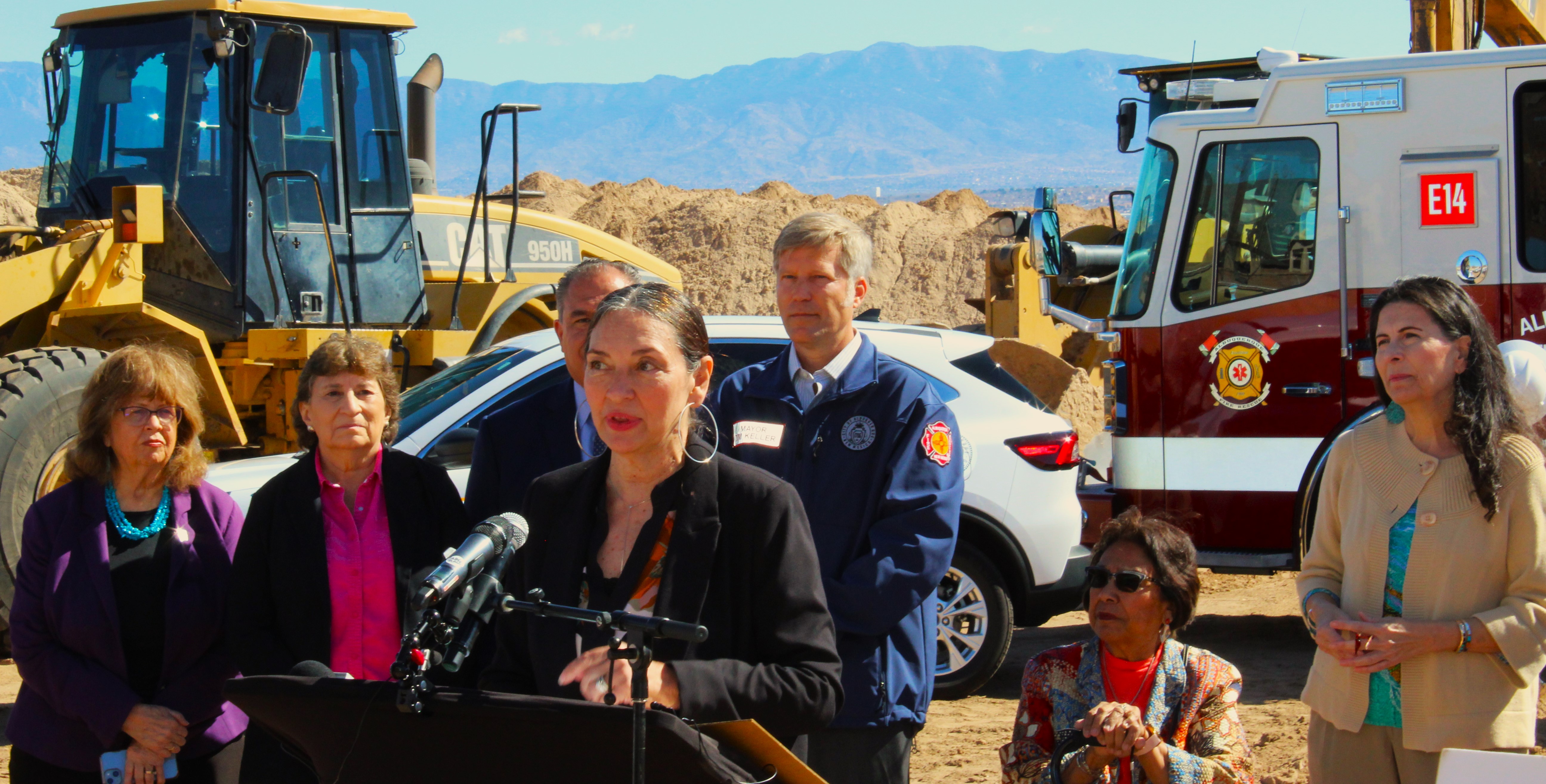 Albuquerque City Councilor for District 3, Klarissa Pena at groundbreaking for SW Safety Center