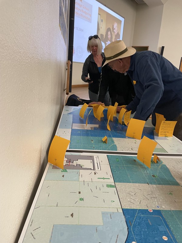 District 6 constituents review community project proposals at one of PBABQ's idea sessions.