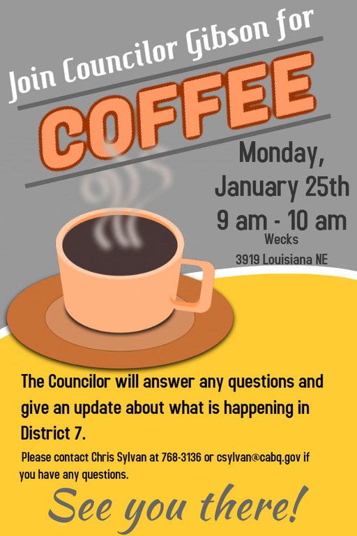 Coffee with Councilor Gibson 1.26.16
