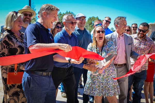Mayor Tim Keller, City officials cut the ribbon to the new Central Crossing Ramp at Central AV and 1st Street on June 23, 2026