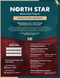 Council District 6 announces "North Star Mentorship Program" flyer with dates.