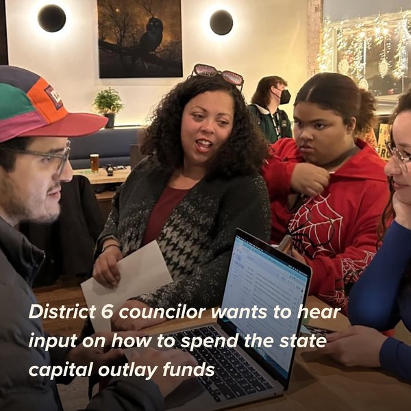 Councilor Rogers discusses projects with District 6 constituents.