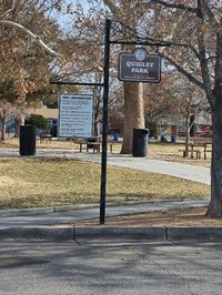 Entrance to Quigley Park Entrance to Quigley Park