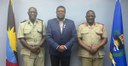 Ralph L. Mims with Antigua Police and Fire Chiefs