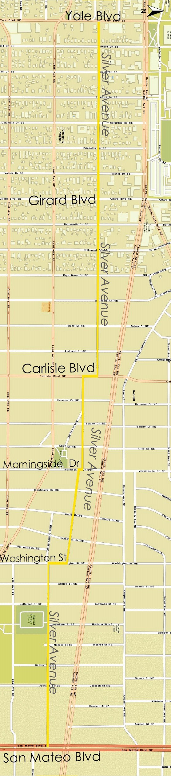 Silver Ave Map