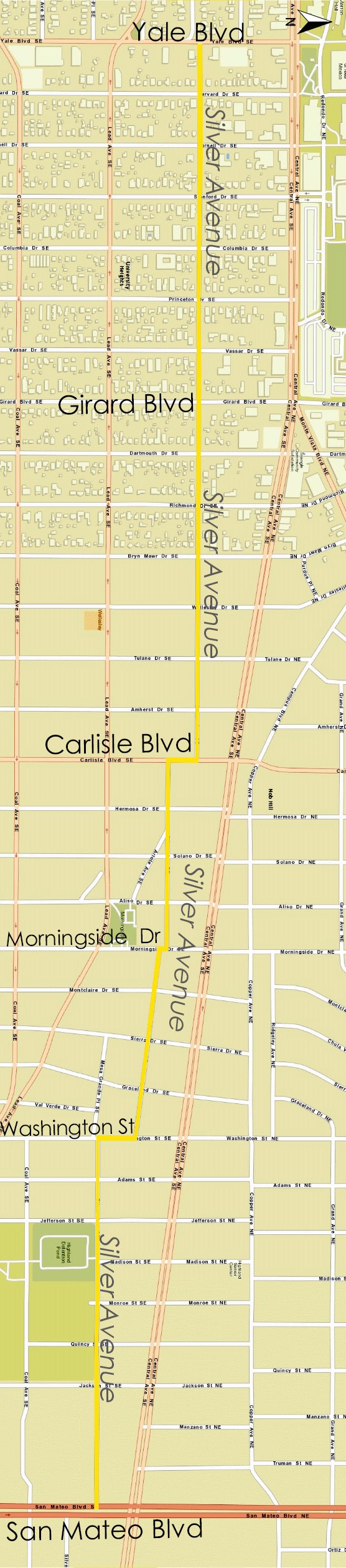 Silver Ave Map 