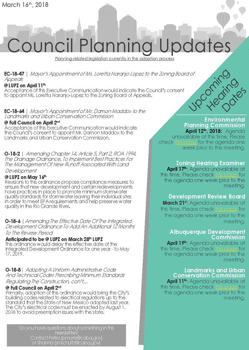 City Council Planning Newsletter City Council Planning Newsletter