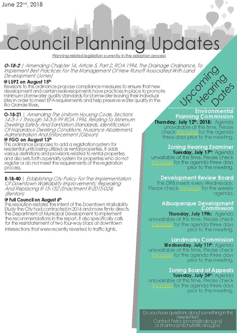 City Council Planning Newsletter City Council Planning Newsletter