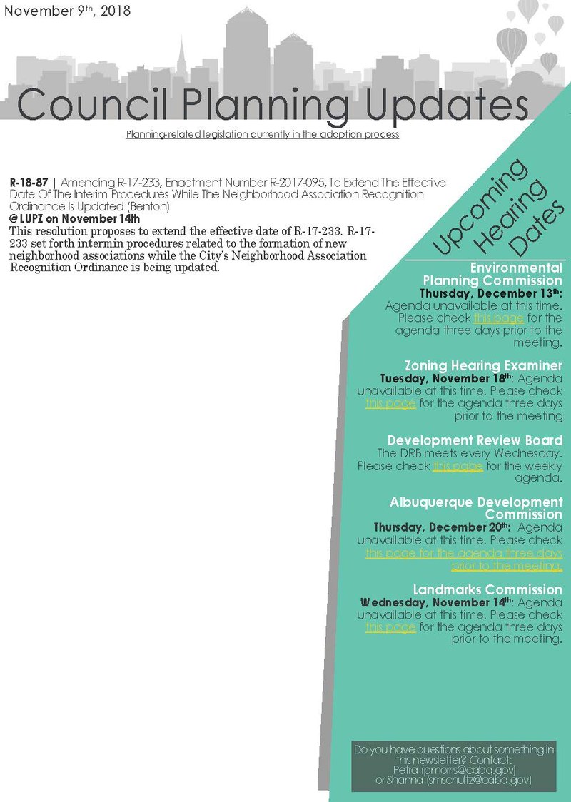 City Council Planning Newsletter City Council Planning Newsletter