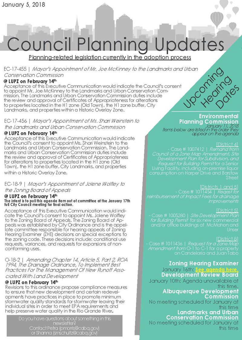 Council Planning Newsletter