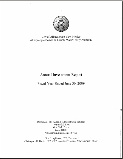 Annual Investment Report