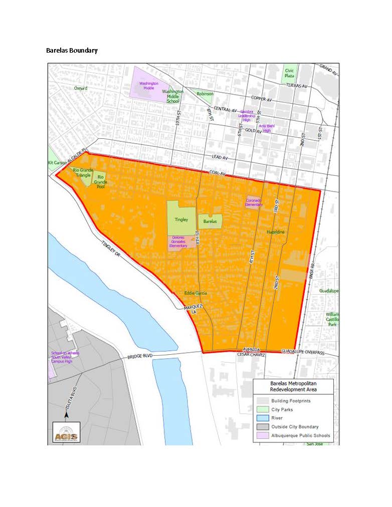 Barelas Mainstreet Recovery Grant Boundary