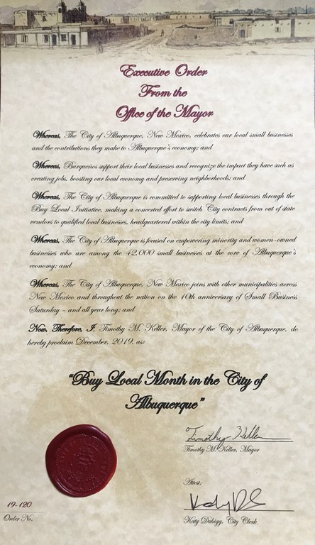 Image of 'Buy Local Month' Proclamation - 2019