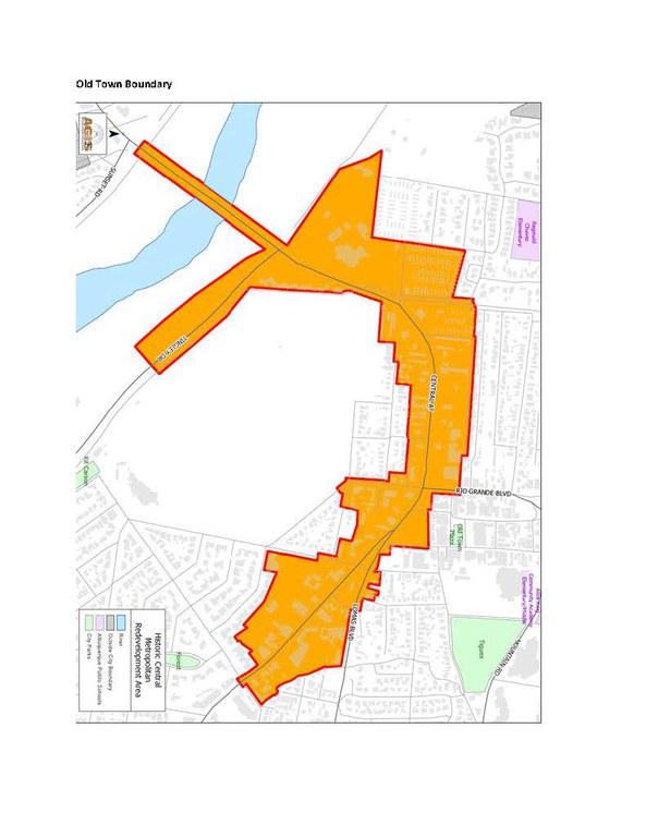 Old Town Mainstreet Recovery Grant Boundary