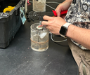 7-15-25 Checking a light mosquito trap