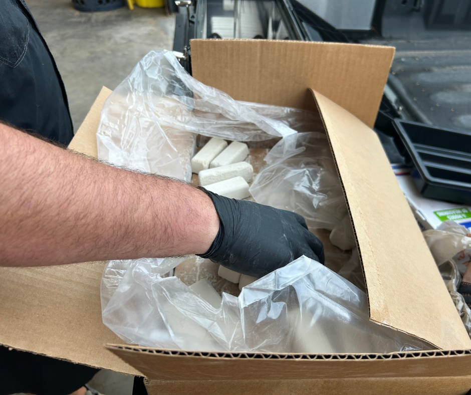 Mosquito pesticide blocks.