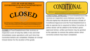 Orange and Yellow Food Safety Stickers