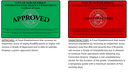 Red or Green Food Inspection Stickers