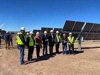 The Jicarilla Apache Nation, City of Albuquerque, PNM, and Hecate Energy celebrate progress of PNM Solar Direct solar field