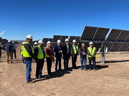 The Jicarilla Apache Nation, City of Albuquerque, PNM, and Hecate Energy celebrate progress of PNM Solar Direct solar field