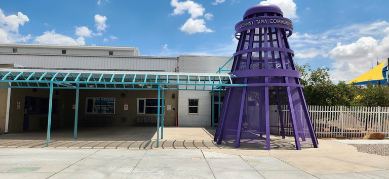 Front entrance to Wells Park Community Center