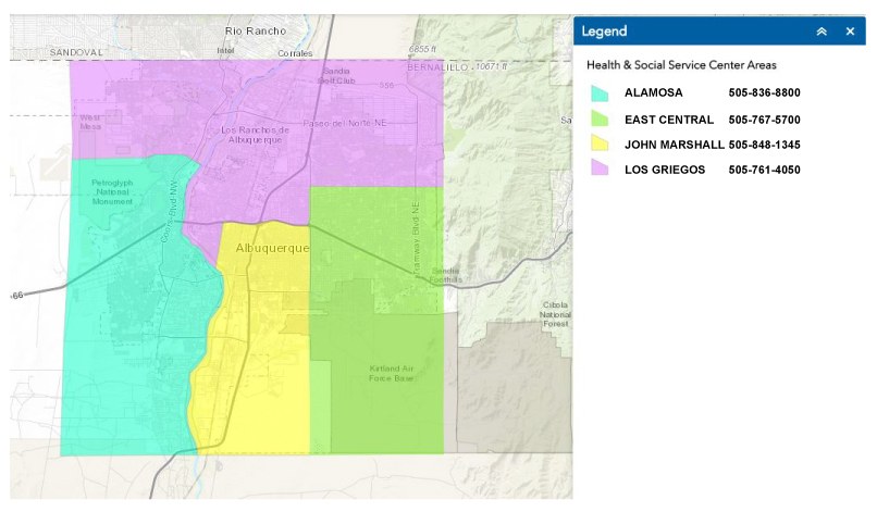 Health and Social Service Centers Service Boundaries