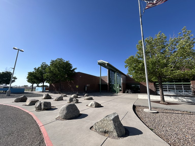 Picture of entrance of Cesar Chavez CC