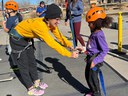 Children Staff Rock Climbing