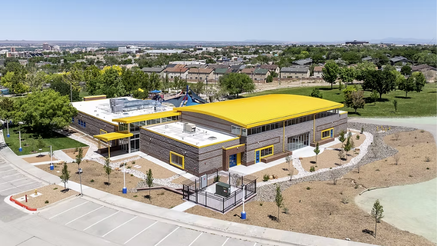 Sky view of Loma Linda Community Center