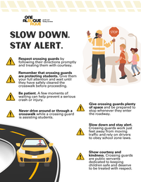 Slow Down. Stay Alert. Help Crossing Guards Protect Kids.