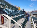 Isotopes bleachers with people