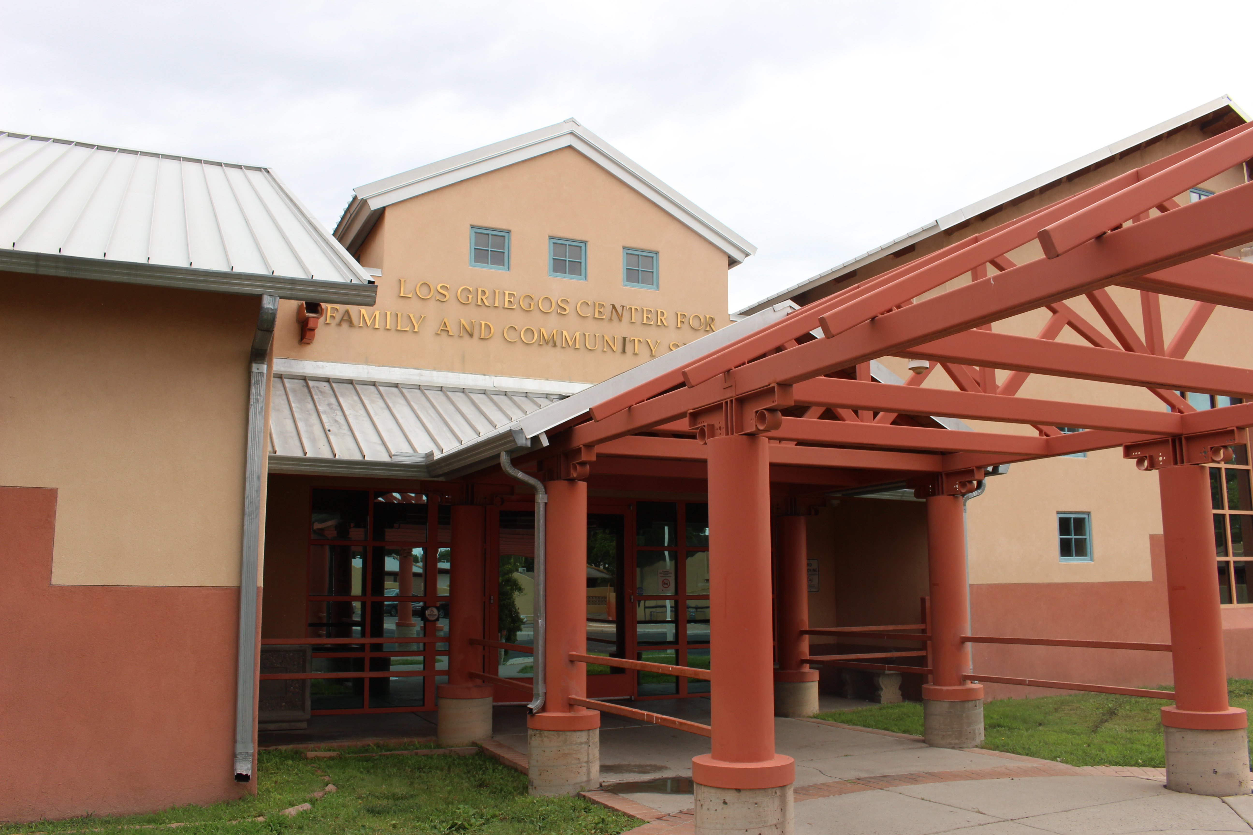 The entrance to Los Griegos Community Center.