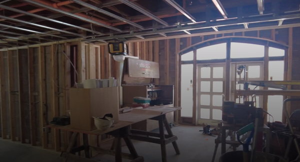 Photo of construction at Young Adult Gateway