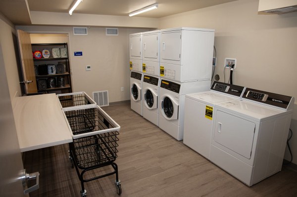 The Laundry Room with Washers and Dryers at the Young Adult Shelter